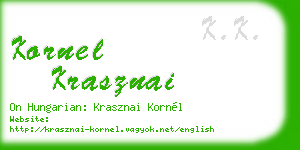 kornel krasznai business card