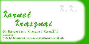 kornel krasznai business card